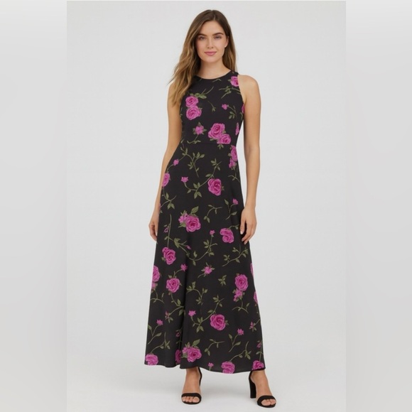 um & company Dresses & Skirts - Floral Black Maxi Dress